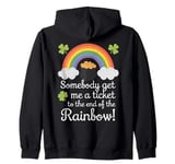 Funny Saint Patricks Day Irish Pride Shamrock Lucky Green Zip Hoodie