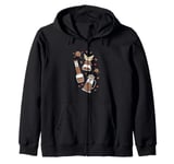 Valentines Day Espressos Coffee Barista Coffee Maker Zip Hoodie