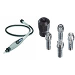 Dremel 225 Arbre flexible pour outils Dremel multi-usage & 4485 Kit d'Accessoires - 4 Pinces et Ecrou de Serrage pour Outil Multifonction Rotatif