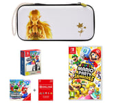 Nintendo Switch OLED White & Super Mario Bros. Wonder Bundle, Super Mario Party Jamboree, Princess Zelda Case & Nintendo Switch Online 12 Month Membership Bundle, White