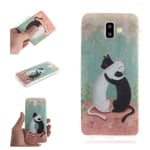 Samsung Galaxy J6 Plus (2018) pattern printing soft case - Black and White Cats