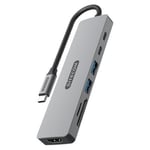 Sitecom Hub USB C Alimentation Grigio CN 5504