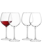 LSA WI21 Lot de 4 verres à vin rouge Wine, 400 ml, transparents