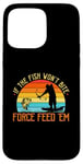 Coque pour iPhone 15 Pro Max Bowfishing Force Feed Them, pêcheur, arc et flèche