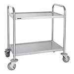 Vogue 2 Tier Clearing Trolley Small 825X710X405mm Stainless Steel Catering