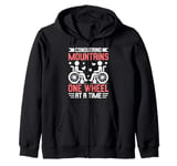 Conquering Mountains One Wheel at a Time Paraplegic Zip Hoodie