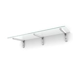 designtak entrétak easy collection bold console white - clear glass