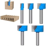 5 Pcs Fraise Defonceuse Bois 8mm Kit, Fraise Defonceuse Droite, Long Stright Router Bit 10/15/20/25/30mm, pour Travail du Bois, Couper, Tailler le