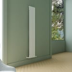 Carisa Plata Radiateur Vertical -Éco-énergétique, Design Moderne, Blanc, 180 x 28 cm