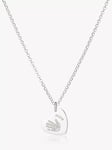 Under the Rose Personalised Hand or Foot Print Heart Pendant Necklace