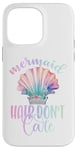 iPhone 14 Pro Max Black Mermaid Hair Dont Care,Rainbow Mermaid Hair Don't Care Case