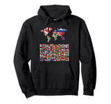 238 Flags,World Flags,World map with flags. Pullover Hoodie