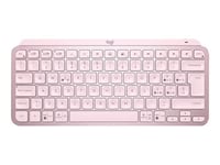 Logitech MX Keys Mini - Clavier - rétroéclairé - Bluetooth - QWERTY - Espagnol - rose