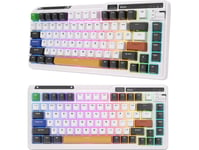 Royal Kludge Keyboard Royal Kludge Kzzi K75 Pro Rgb Mechanical Keyboard, Eternity Switch (Black And White)