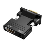 HDMI-hona till VGA-hane-adapter med AUX-utgång