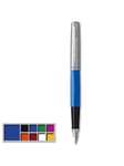 Parker Jotter Originals Fountain Pen | Classic Blue Finish | Medium Nib | Blue & Black Ink