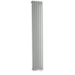 Hudson Reed - Windsor - Radiateur Électrique Style Fonte Rétro Vertical Double Rang avec Thermostat Wi-Fi - Blanc - 150 cm x 29 cm