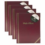 4 x Red Photo Album 6 x 4 100 Photos Slip in Traditional Photo Storage Case Gift