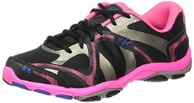 RYKA Femme Chaussure athlétique Tout Sport, Black Atomic Pink Royal Blue Forge Grey, 37 EU