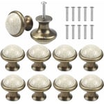 Lot de 10 boutons de porte de tiroir en céramique 33 mm Boutons de tiroir ronds Bouton de meuble vintage Boutons de porte Poignées de meubles pour