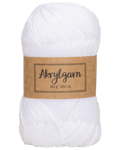 Akrylgarn 50 g optisk vit