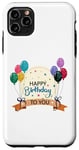 Coque pour iPhone 11 Pro Max Fête d'anniversaire « Happy Birthday to You » pour enfants, adultes