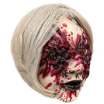 Skräck Halloween Creepy Bloody White Wig Zombie Ghost Latex Mask Cosplay Party Prop A