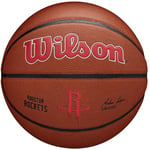 Wilson Basketball, Team Alliance Model, HOUSTON ROCKETS, Indoor/Outdoor, Mixed Leather, Size: 7