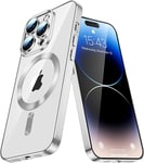 Iphone 14 Pro Max Transparente Coque, Etui Magnétique Hybrid Protection Antichoc De Grade Militaire Avec Magsafe, Dos Anti Rayures Housse De Téléphone Pour Iphone 14 Pro Max. Silver Yix