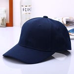 WAZHX Black Cap Solid Color Baseball Cap Snapback Caps Hats Fitted Casual Hip Hop Dad Hats For Men Women Unisex Darkblue