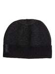 JACK&JONES Men's JACGABRIEL Short Beanie Rib Cold Weather Hat, Black/Detail:Dark Grey Melange-Plaited, One Size