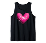 Sarah Pink Name Heart Love Woman Girl Friend Sara Tank Top