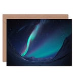 Wee Blue Coo Graphy Landscape Winter Aurora Borealis Northern Lights 7 Sealed Greeting Card Plus Envelope Blank inside Paysage Hiver Lumière