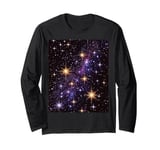 Starry Galaxy Scene for Space Lovers and Stargazers Long Sleeve T-Shirt