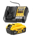 DCB1104P1-QW Pack 1 x 5.0 Ah Batterie - xr - 18V - Li-Ion + Chargeur - Dewalt