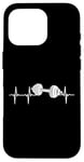 Coque pour iPhone 16 Pro Design haltère pour les amateurs de musculation