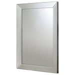 Gallery Direct Modena Rectangular Wall Mirror, Silver, 109 x 79cm