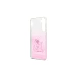 Karl Largerfeld case for Samsung Galaxy S22 Plus KLHCS22MCFNRCPI pink hard case Choupette Eat Gradient