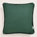 ROOM99 Boca Chica Housse de Coussin décorative - Esthétique - Moderne - pour Chambre à Coucher, Salon - Coton - Style bohème - Vert foncé - 40 x 40 cm