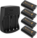 Smatree Battery Pack for Xbox Series, 4x2600mAh NI-MH Rechargeable Batteries and Dual Charger for Xbox Series X/Xbox Series S/Xbox One/Xbox One S/Xbox One X/Xbox One Elite Controller