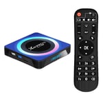 Android TV-box, 8K HD-upplösning, WIFI6-stöd, 4+32G EU-kontakt