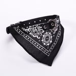 Hund Bandana Halsband Justerbar Cat Pet Halsduk Pu-halsband black