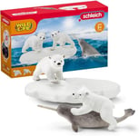 Schleich- Polar Playground Wild Life Eldrador Figurine, 42531n, Multicolore, 4 Piece Assortment