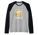 Happy 89Th Birthday Idea For 89 Years Old Man And Woman Raglan Baseball Tee