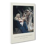 Song Of The Angels By William Adolphe Bouguereau Exhibition Museum Painting Canvas Wall Art Print Ready to Hang, Framed Picture for Living Room Bedroom Home Office Décor, 24x16 Inch (60x40 cm)