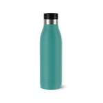 EMSA Bludrop gourde 0,5 L Vert, Durable, Acier inoxydable 18/10, Hermétique, Revêtement esthétique, Texture poudrée, Facile à utiliser, Boissons chaudes et froides, Compatible lave-vaisselle N3110200