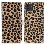 Samsung Galaxy A03 - Læder cover / pung - Printet design - Leopard