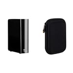 WD 12 TB Elements Desktop External Hard Drive - USB 3.0 & Amazon Basics External Hard Drive Case