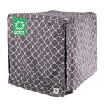 Molly Mutt Clark Gable Housse de Cage pour Chien de 91,4 cm, Grande Housse de chenil Mesure 91,4 x 61 x 68,6 cm, Deux Portes enroulables, fabriquée à partir de 100% Coton Lavable en Machine, Durable,