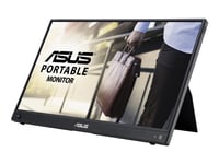 Asus Zenscreen Go Mb16awp - Led-Skjerm - 15.6" - Portabel - 1920 X 1080 Full Hd (1080P) @ 60 Hz - Ips - 250 Cd/M² - 1000:1 - 5 Ms - Mini Hdmi, Usb-C - Høyttalere - Kanonmetallsvart